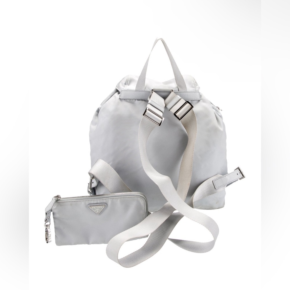 Prada Re-Nylon Drawstring Backpack With Pouch Ice… - image 4